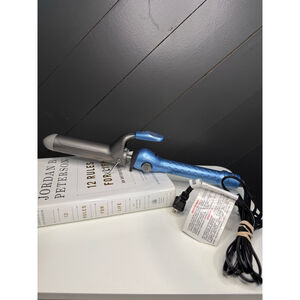 BaByliss Pro Nano Titanium 1 1/4 Curling Iron Blue Turbo Heat Pro Hair Tool